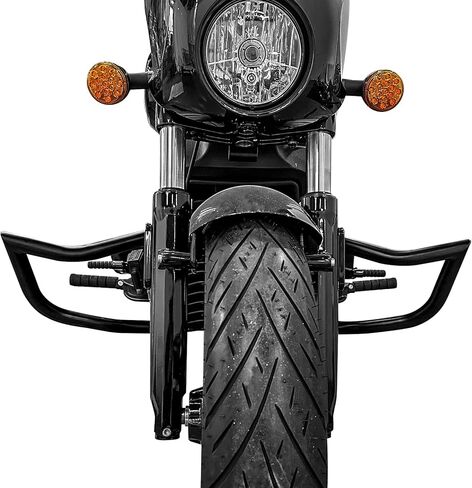 Mofun Engine Guard Highway Crash Bar Sharp Angle متوافق مع ABS الكشفية الهندية/Bobber/Sixty/Rogue 2015-2024 ، Black in Saudi Arabia