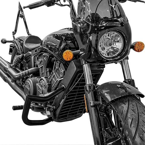 Mofun Engine Guard Highway Crash Bar Sharp Angle متوافق مع ABS الكشفية الهندية/Bobber/Sixty/Rogue 2015-2024 ، Black in Saudi Arabia