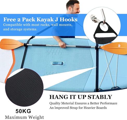 SUP Kayak Carry Strap Adjustable Shoulder Strap with 2 Kayak Storage Hooks in Saudi Arabia