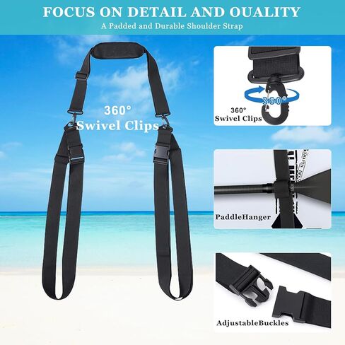 SUP Kayak Carry Strap Adjustable Shoulder Strap with 2 Kayak Storage Hooks in Saudi Arabia