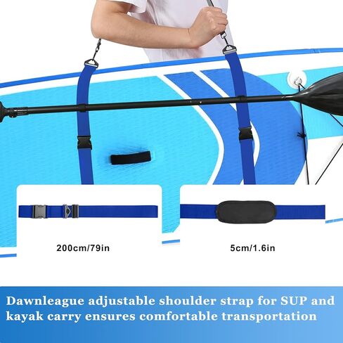 SUP Kayak Carry Strap Adjustable Shoulder Strap with 2 Kayak Storage Hooks in Kuwait