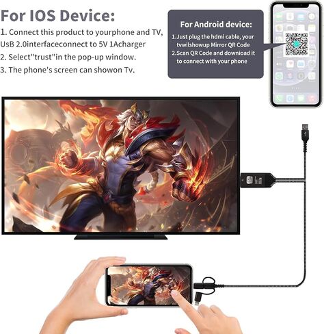 الإضاءة إلى كابل HDMI محول HDMI للهاتف التلفزيون إلى محول التلفزيون 2k 60 هرتز 1080P محول AV الرقمي 3 في 1 موصل شاشة المزامنة كابل HDMI متوافق مع الإضاءة USB C Micro USB إلى شاشة عرض HDTV in Kuwait