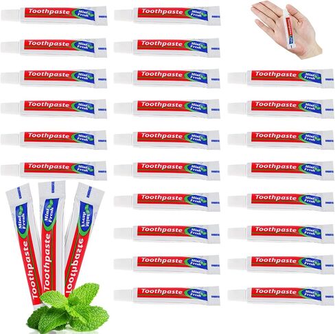 30 Tubes Bulk Travel Size Toothpaste,Extra Small 0.35oz Small Toothpaste Travel Size Bulk 0.8x3.5 inches Peppermint Mini Disposable Toothpaste for Hotel,Guests,Homeless,Charity in Saudi Arabia