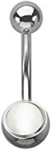 BodyJewelryOnline 14ga-3/8(10mm) Semi-Precious Stone 316L Surgical Steel Belly Ring - PFCT-80 in Saudi Arabia
