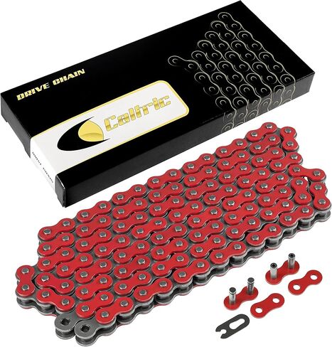 سلسلة Drive Red Caltric متوافقة مع Honda CBR600F4 CBR600F4I 1999 2000 2001 2002 2003 2004 2005 2006 525-Chain in Saudi Arabia