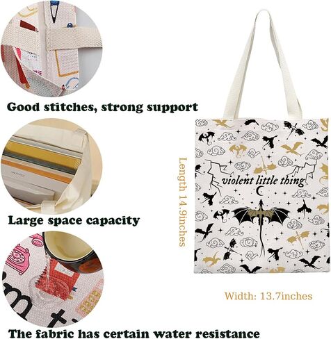 Kuiyai Wing Memrochandise Tote Dragon Rider Canvas Bag Dragon Lover Gift Riorson Gift Bag Counter Bag Bag in Kuwait