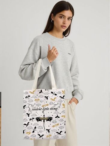 Kuiyai Wing Memrochandise Tote Dragon Rider Canvas Bag Dragon Lover Gift Riorson Gift Bag Counter Bag Bag in Kuwait