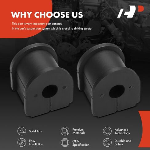 A-Premium 2 x Rear To Frame Sway Bar Bushing Kit, Compatible with Honda Civic 2006-2012 in Saudi Arabia