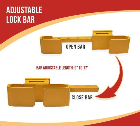 MyTee Products Highted Duty Container Door Lock W/badlock (4 Keys)-9 "to 17" قابلاً لضادة القفل القابل للتعديل in Saudi Arabia