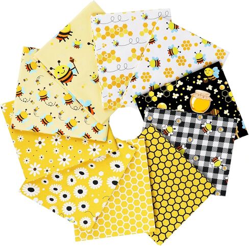 Craftido -25 خيارًا - حزم نسيج اللحف القطنية 100% 10 قطع أرباع سمينة 18 بوصة × 21 بوصة - وزن متوسط ​​5.2 أونصة - لخياطة اللحف، مشروع الخياطة، الترقيع، الحرف اليدوية - النمط الياباني in Kuwait