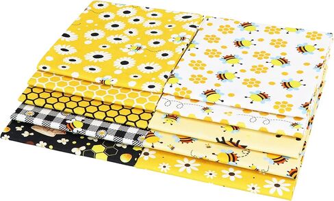 Craftido -25 خيارًا - حزم نسيج اللحف القطنية 100% 10 قطع أرباع سمينة 18 بوصة × 21 بوصة - وزن متوسط ​​5.2 أونصة - لخياطة اللحف، مشروع الخياطة، الترقيع، الحرف اليدوية - النمط الياباني in Kuwait