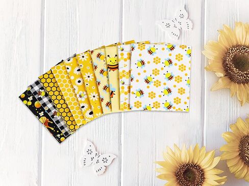 Craftido -25 خيارًا - حزم نسيج اللحف القطنية 100% 10 قطع أرباع سمينة 18 بوصة × 21 بوصة - وزن متوسط ​​5.2 أونصة - لخياطة اللحف، مشروع الخياطة، الترقيع، الحرف اليدوية - النمط الياباني in Kuwait