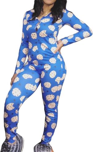 Women's Sexy Deep V Neck Onesie Pajamas Short Jumpsuit One Piece Romper Bodysuit Flapjacks with Drop Seat Butt Flap in Kuwait