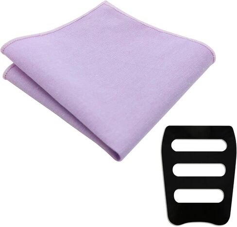 Handkerchiefs for Men Cotton Linen Mens Pocket Squares with Pocket Square Holder for Wedding Party Tuxedo Suit in Kuwait