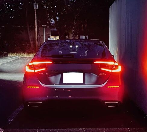 iJDMTOY OE-Spec Red Lens Full LED Rear Bumper Reflector Lights Compatible With Honda 2022-up Civic Hatchback, Function as Tail, Brake, Rear Fog Lamps & Sequential Blink Turn Signal in Saudi Arabia