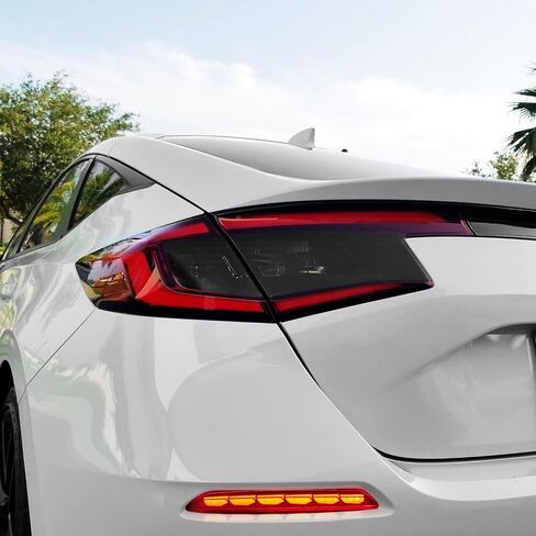 iJDMTOY OE-Spec Red Lens Full LED Rear Bumper Reflector Lights Compatible With Honda 2022-up Civic Hatchback, Function as Tail, Brake, Rear Fog Lamps & Sequential Blink Turn Signal in Saudi Arabia