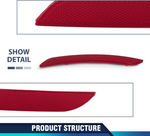 PIT66 Rear Bumper Reflector Left Driver Side Compatible with BMW 320i 328d 328i 335i 428i 435i 430i 440i xDrive Base 2012-2017,Fit ActiveHybrid 3 Base 2013-2015 63147382233, BM1184100 Red in Saudi Arabia