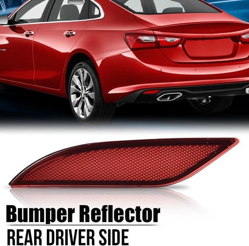 G-PLUS Rear Bumper Reflector Left Driver Side Compatible with Chevy Malibu Hybrid 2016-2019/Fit Chevy Malibu L 2016-2021/Fit Chevy Malibu 2016-2023(Submodel: LS, LT) 23174489 GM1184113 in Saudi Arabia