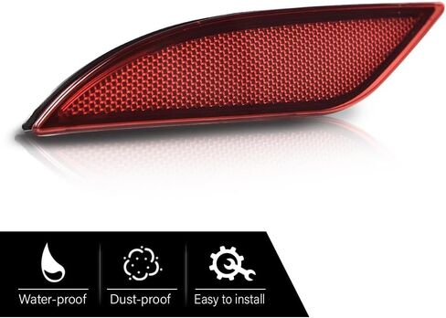 G-PLUS Rear Bumper Reflector Left Driver Side Compatible with Chevy Malibu Hybrid 2016-2019/Fit Chevy Malibu L 2016-2021/Fit Chevy Malibu 2016-2023(Submodel: LS, LT) 23174489 GM1184113 in Saudi Arabia