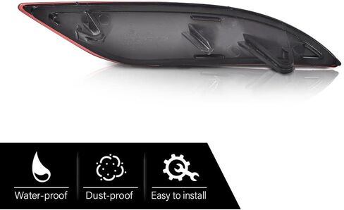 G-PLUS Rear Bumper Reflector Left Driver Side Compatible with Chevy Malibu Hybrid 2016-2019/Fit Chevy Malibu L 2016-2021/Fit Chevy Malibu 2016-2023(Submodel: LS, LT) 23174489 GM1184113 in Saudi Arabia