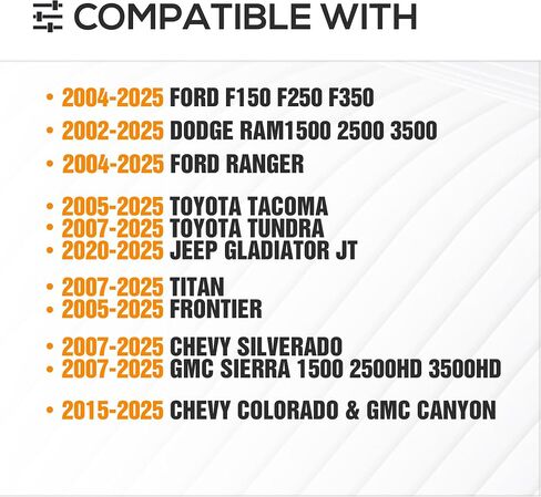 رفوف سرير شاحنة عالية القابلة للتعديل 16-24.8 "مع 2 مصابيح LED متوافقة مع Ford F-Series/RAM/Gladiator JT/Silverado/Sierra/Tacoma/Tundra/Colorado/Canyon/Titan/Frontier Cargo Carrier Rack in Saudi Arabia