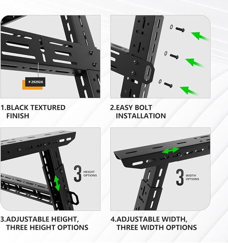 رفوف سرير شاحنة عالية القابلة للتعديل 16-24.8 "مع 2 مصابيح LED متوافقة مع Ford F-Series/RAM/Gladiator JT/Silverado/Sierra/Tacoma/Tundra/Colorado/Canyon/Titan/Frontier Cargo Carrier Rack in Saudi Arabia