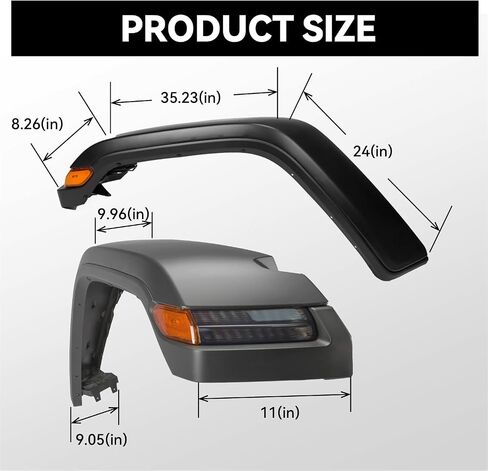 Front Fender Flares Style Factory Fit to Jeep Wrangler JL/JLU Rubicon 2018-2024 in Saudi Arabia