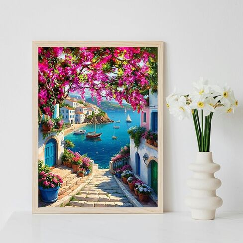MBNTJHT DIY مجموعات الطلاء الماس الماشية المرتفعات للبالغين، 5D الحفر المستديرة البقرة الماس مجموعات الفن للبالغين المبتدئين، اللوحة بقرة المرتفعات بواسطة الماس لديكور جدار المنزل 12X16 بوصة. in Kuwait
