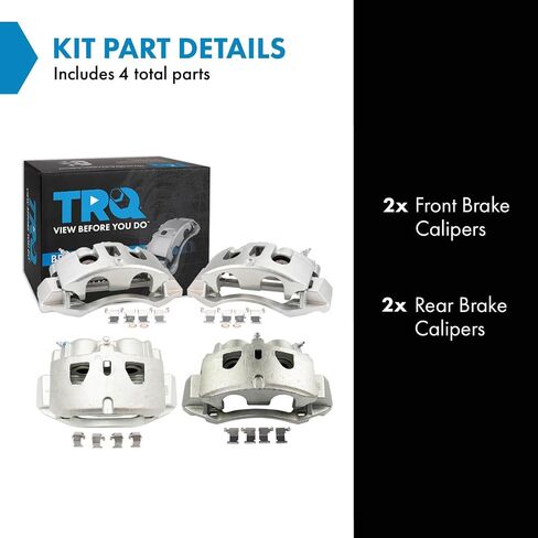 مجموعة الفرجار TRQ BRAKE متوافقة مع 2011-2018 شيفروليه سيلفرادو 2500 HD Silverado 3500 HD 2016 Suburban 3500 HD GMC Sierra 2500 HD Sierra 3500 HD in Kuwait