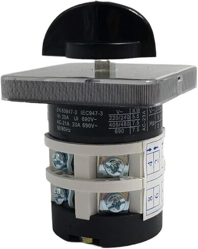 Universal Conversion Switch YMZ12-20/2 Rotary Dual Power Switch 20A 3 Gears 2 Sections LW31 in Saudi Arabia