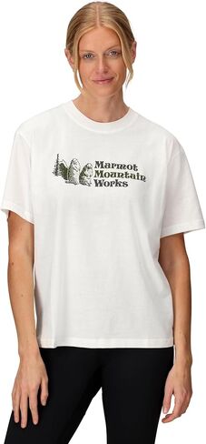 Marmot Women's MMW قميص تي شيرت-شاشة مطبوعة على الشاشة على مزيج من القطن الناعم والبلد والبيئة الصديقة للبيئة in Saudi Arabia