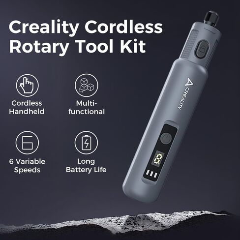 Creality Cordless Electric Screwdriver, Official 3D Printer Tool with 32 Pcs CRV Steel Screwdriver Bits 7-Speed Knob for Versatile Control Easy Operation For All Creality 3D Printer and Laser Engraver in Saudi Arabia