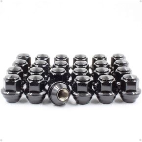 إكسسوارات العجلات أجزاء 24 PCS M12x1.5 12x1.5 Thread OEM Style Lug Nuts 1.25 "32mm Long Black Chrome 3/4" 19mm Hex Hex Fits Ford Bronco (No Raptor) Ranger (No Raptor) CV6Z-1012-C | 611-303 in Kuwait