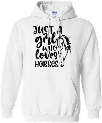 Just a Girl who Loves Horses Hoodie Sweatshirt Unisex in Saudi Arabia