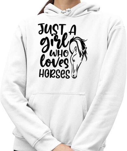 Just a Girl who Loves Horses Hoodie Sweatshirt Unisex in Saudi Arabia