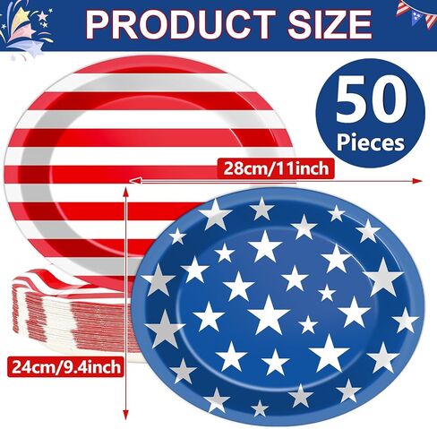 50Pcs Happy New Year Party Oval Plates 11 Inch Disposable Blue Silver 2025 New Year Paper Plates Holiday Platter Dish Tray Winter Tableware Dinnerware Set for New Year Eve Party Decoration Supplies in Saudi Arabia