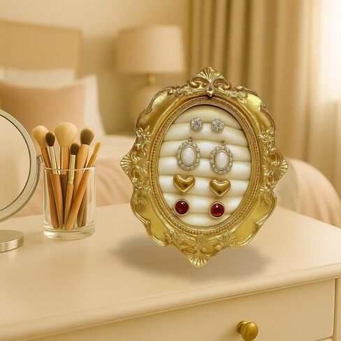 حامل خاتم الذهب Saang & Jat العتيقة لحضور حفل زفاف منضدة ، ودرج عرض مجوهرات عتيقة مع دبوغ داخلي ، ومرح أنيقة وحلقة منظم للاحتفالات التصوير الفوتوغرافي (المستطيل) in Kuwait