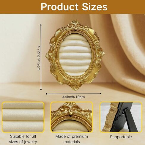 حامل خاتم الذهب Saang & Jat العتيقة لحضور حفل زفاف منضدة ، ودرج عرض مجوهرات عتيقة مع دبوغ داخلي ، ومرح أنيقة وحلقة منظم للاحتفالات التصوير الفوتوغرافي (المستطيل) in Kuwait