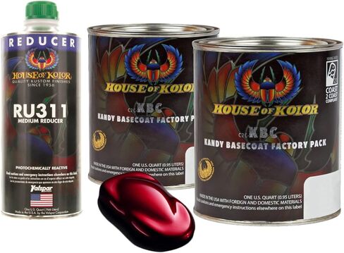 House of Kolor C2C-KBC01 Brandywine Kandy Basecoat 2 Quart Kit + Medium Reducer in Kuwait