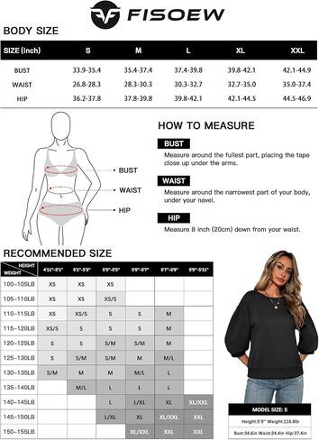 Fisoew Womens Crewneck Sweatshirts عرضة نفخة فضفاضة قمصان السقوط السقوط in Saudi Arabia