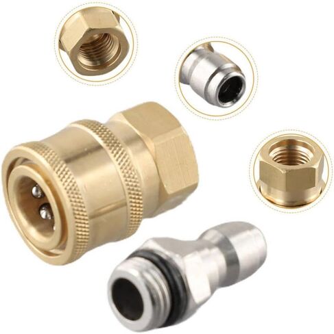 Universal Replacement Connector Spare Parts For Garden Hose Quick Release 1/4 Male M22/14 Female Plug Brass Accessories in Saudi Arabia