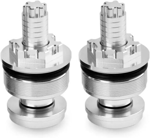 2Pcs 41mm Universal Motorcycle CNC Aluminum Front Fork Cover Caps Preload Adjuster Bolts For Compatible With YZF R3 R25 2013-2016(Silver) in Saudi Arabia