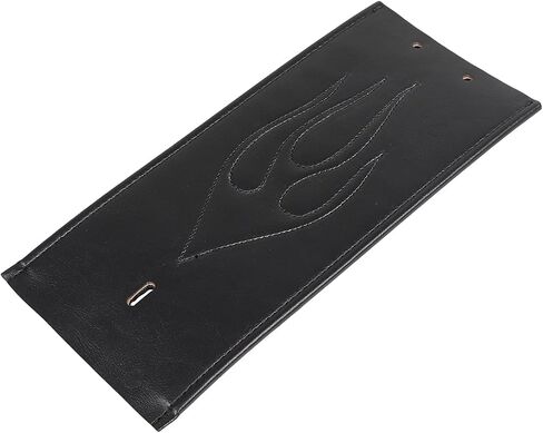 Motorcycle Flame PU Leather Gas Tank Panel Bib for Harley Dyna FXDWG 1993-2003, Softail FLSTF 2000-2017, Black in Saudi Arabia