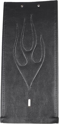 Motorcycle Flame PU Leather Gas Tank Panel Bib for Harley Dyna FXDWG 1993-2003, Softail FLSTF 2000-2017, Black in Saudi Arabia