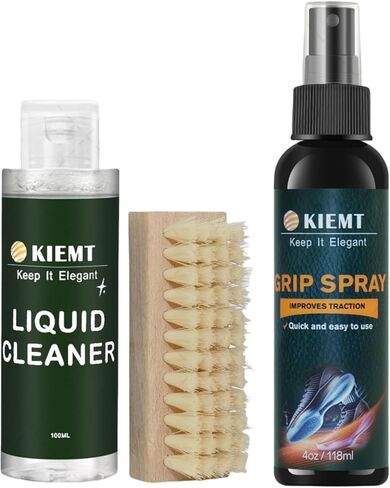 KIEMT 2-in-1 Cleaner و SHOME TRACTER SRARK-صيغة قائمة على النباتات لتنظيف الأحذية ومكافحة الحماية من spary-تعمل على كرة السلة ، المشي لمسافات طويلة ، التنس ، أحذية الصالة الرياضية (3.52 أوقية + 4 أوقية) in Kuwait