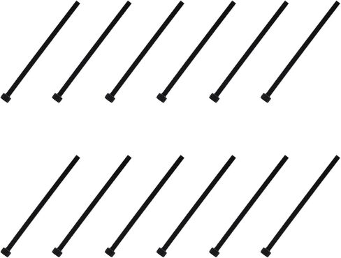 RUIAN 120Pcs M3 x 30mm Socket Head Cap Screws Alloy 12.9 Steel Fully Threaded Knurled,Black in Saudi Arabia