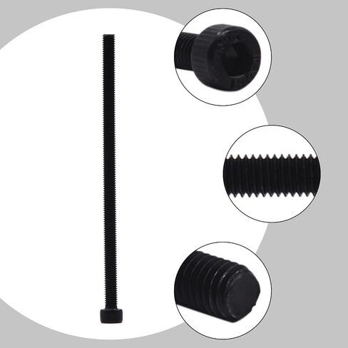 RUIAN 120Pcs M3 x 30mm Socket Head Cap Screws Alloy 12.9 Steel Fully Threaded Knurled,Black in Saudi Arabia