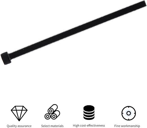 RUIAN 120Pcs M3 x 30mm Socket Head Cap Screws Alloy 12.9 Steel Fully Threaded Knurled,Black in Saudi Arabia