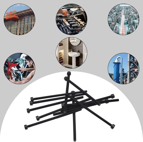 RUIAN 120Pcs M3 x 30mm Socket Head Cap Screws Alloy 12.9 Steel Fully Threaded Knurled,Black in Saudi Arabia
