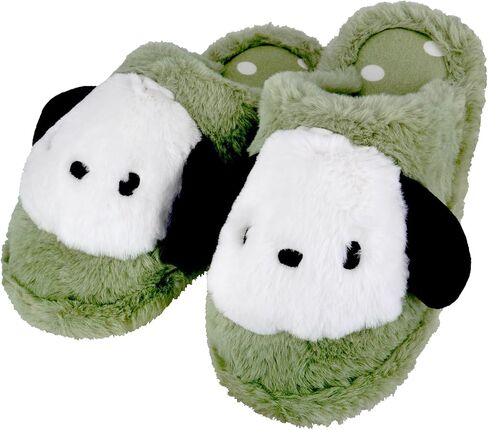 Roffatide Cartoon Cute Plush Open Back Floor Slippers Indoor Shoes Fuzzy Slippers with Rubber Sole for Girls Women in Saudi Arabia